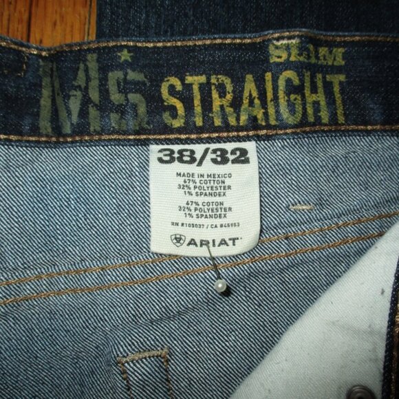 ARIAT M5 Slim Straight Dark Jeans Sz 38 - Picture 4 of 10